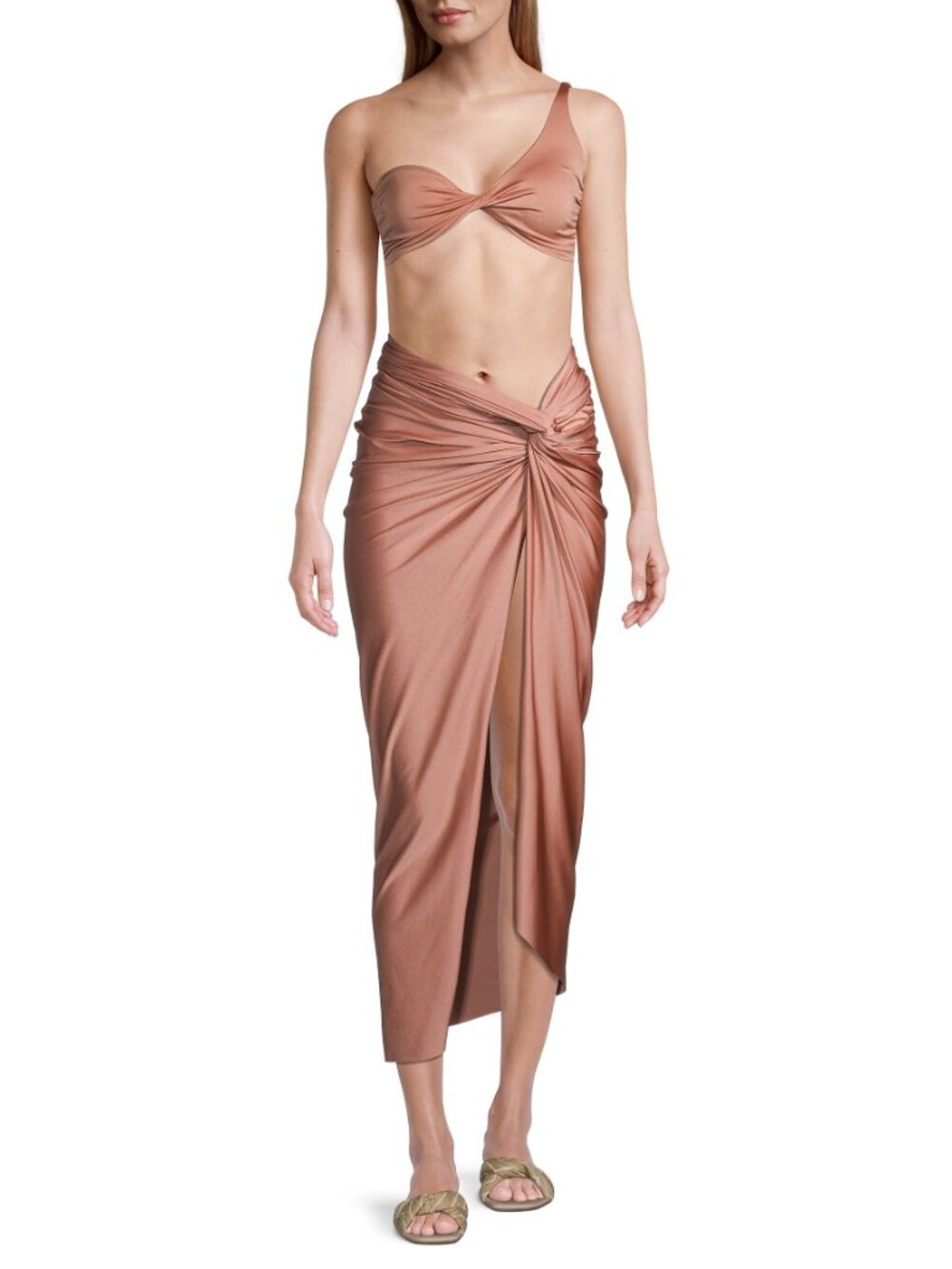 NWT Baobab Mia Pareo BROWN SUGAR Swim Cover Up Skirt Medium MSRP $160 NEW